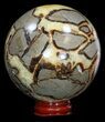 Polished Septarian Sphere - With Stand #43860-2
